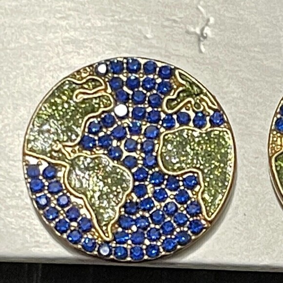 SUGARFIX by BaubleBar 'Globetrotter' Stud Earrings NWT / Blue - Picture 3 of 6
